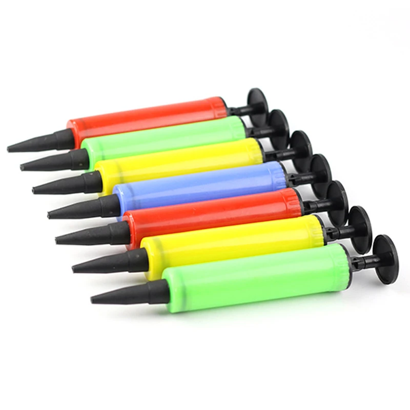 

10pcs/lot Balloon Pump Mini Plastic Hand Held Ball Party Balloon Inflator Air Pump Portable Useful Balloon Decoration Tools