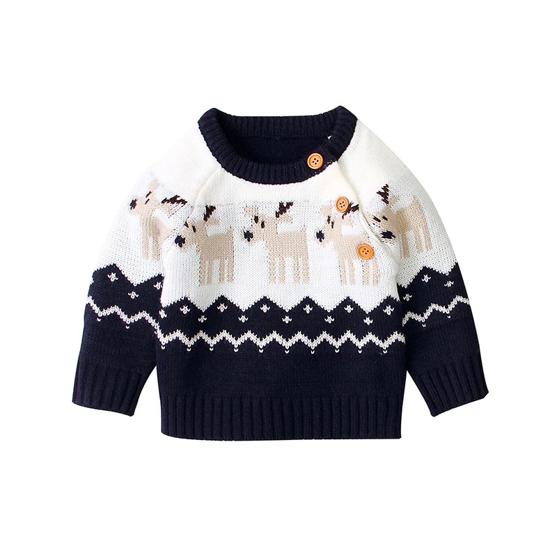 New Winter baby knit sweater Christmas night toddler boy fashion children elk winter girl clothes |