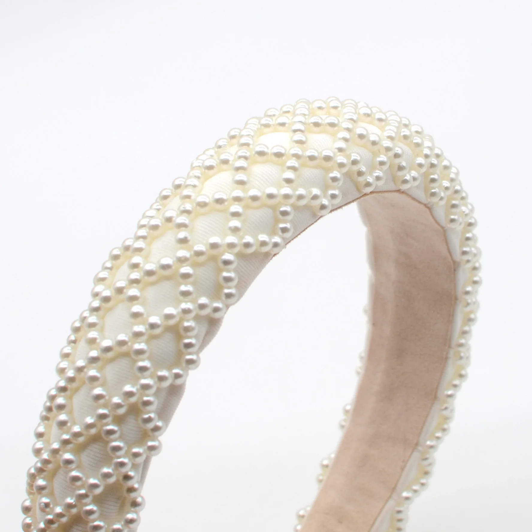

KENSHELLEY Wholesale Fannel Lady Hair Decoration Fashion Pearl Women Headband