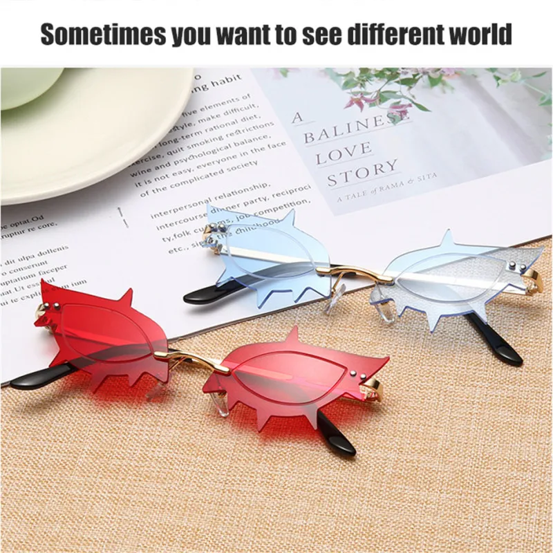 TTLIFE кошачий глаз солнцезащитные очки геометрические без оправы индивидуальные