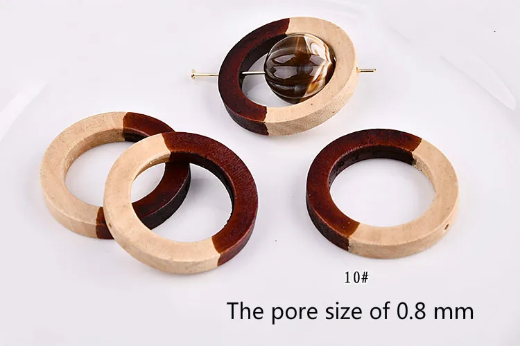 Окрашенные Круглые квадратные деревянные бамбуковые ювелирные аксессуары