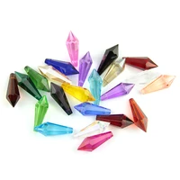 38mm63mm76mm mix colors k9 crystal chandelier pendants prisms multi cutfaceted glass u icicle drops for cake top decoration