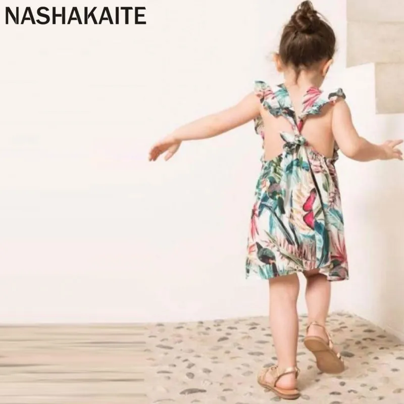 NASHAKAITE/платья для мамы и дочки Модное Плиссированное мини платье с v образным