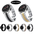 22 мм 20 мм нержавеющая сталь ремешок для часов для Samsung Galaxy Watch3 45 мм 41 мм, ремешок для наручных часов для Amazfit GTR 42 мм 47 мм металлический браслет
