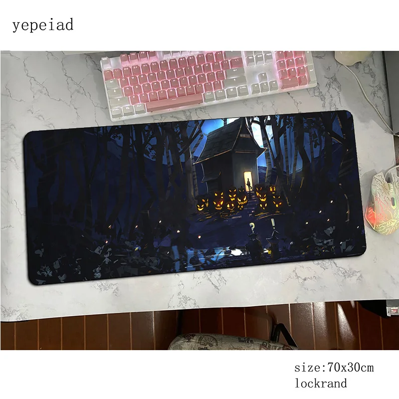 

Halloween mouse pad gamer thick 80x30cm notbook mouse mat gaming mousepad large locked edge pad mouse PC desk padmouse mats