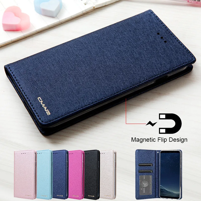 Чехол S8 Plus для Samsung Galaxy + кожаный роскошный чехол телефона на книжка с магнитной