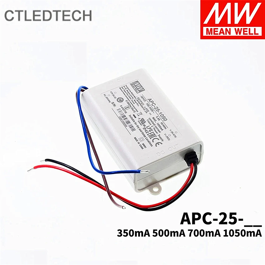 Задний пластиковый чехол Mean Well APC-25-350 25W 350mA 700mA AC-DC APC-25-700 Class 2 для LED Light | Освещение