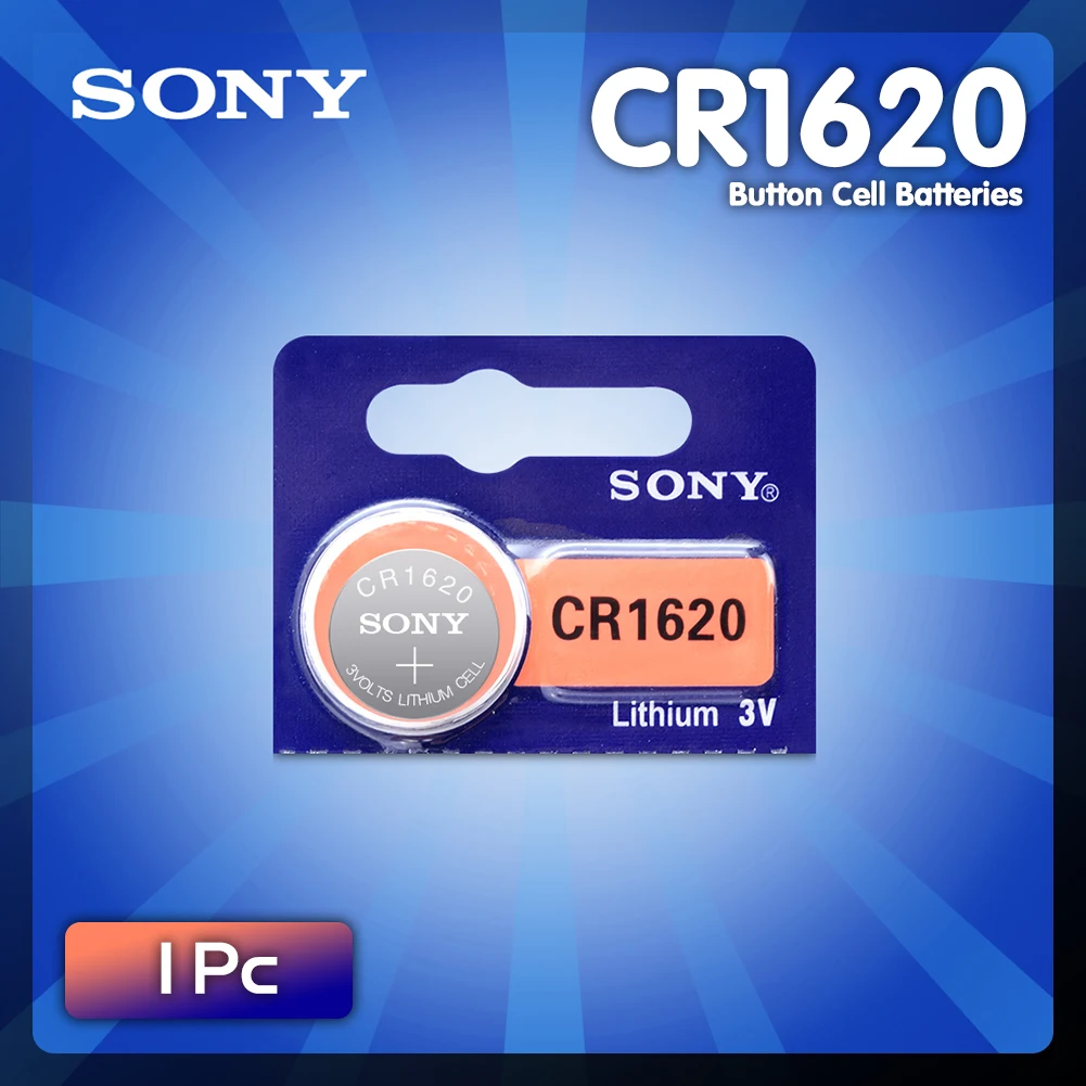 

Sony 1 шт. 3 в CR1620 CR 1620 Кнопка монета литиевая батарея для автомобильного ключа часы пульт дистанционного управления игрушка 1620 Кнопка монета б...