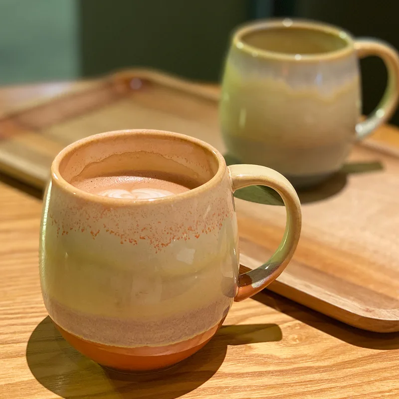

Ceramic Coffee Cup Japanese Retro Creative Ceramic Water Cup Nordic Luxurious Tea Cup Matt Porcelain Tea Set Cuisine Drinkware