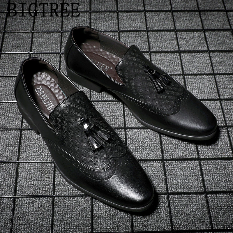 Броги мужские кожаные строгие туфли классические Лоферы свадебные Erkek I Zapatillas De