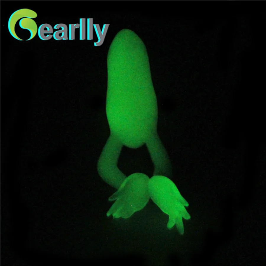 Gearlly 5 шт./лот, 12 см/12 г, 5 цветов, мягкая Жаба, гренуль, мягкая лягушка, светящаяся искусственная приманка, рыболовные приманки, приманки для окуня