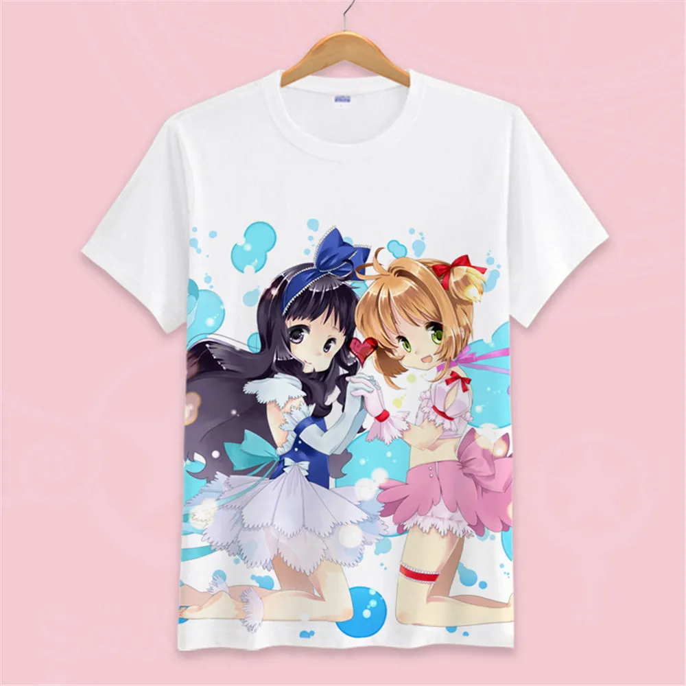Карта captor Sakura футболка карта Captor Футболка мужская &quotАниме&quot Kawaii женские топы
