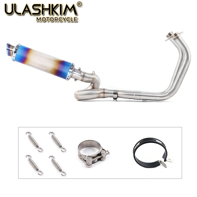 Мотоцикл глушитель средней трубы полная система для kawasaki ER6N ER6F NINJA650R ninja650 Z650 2017 2018