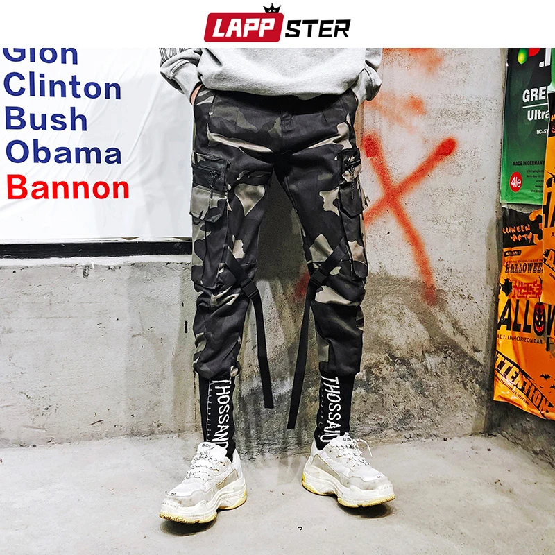 Мужские камуфляжные брюки-карго LAPPSTER в стиле хип-хоп Харадзюку спортивные брюки