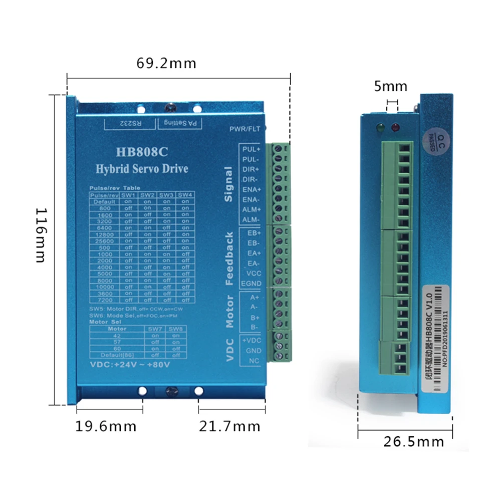 4 комплекта Nema23 57 мм шаговый двигатель с замкнутым контуром 1 5 Нм 2 нм 3 кодировщик