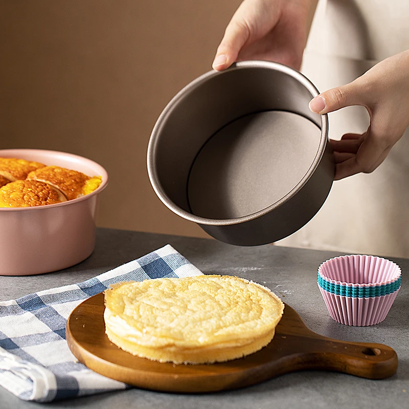 

Round & Square Stainless Steel Cake Mold Non-stick Baking Pans Diy Baking Tool Pizza Biscuits Mould Kitchen Bakeware