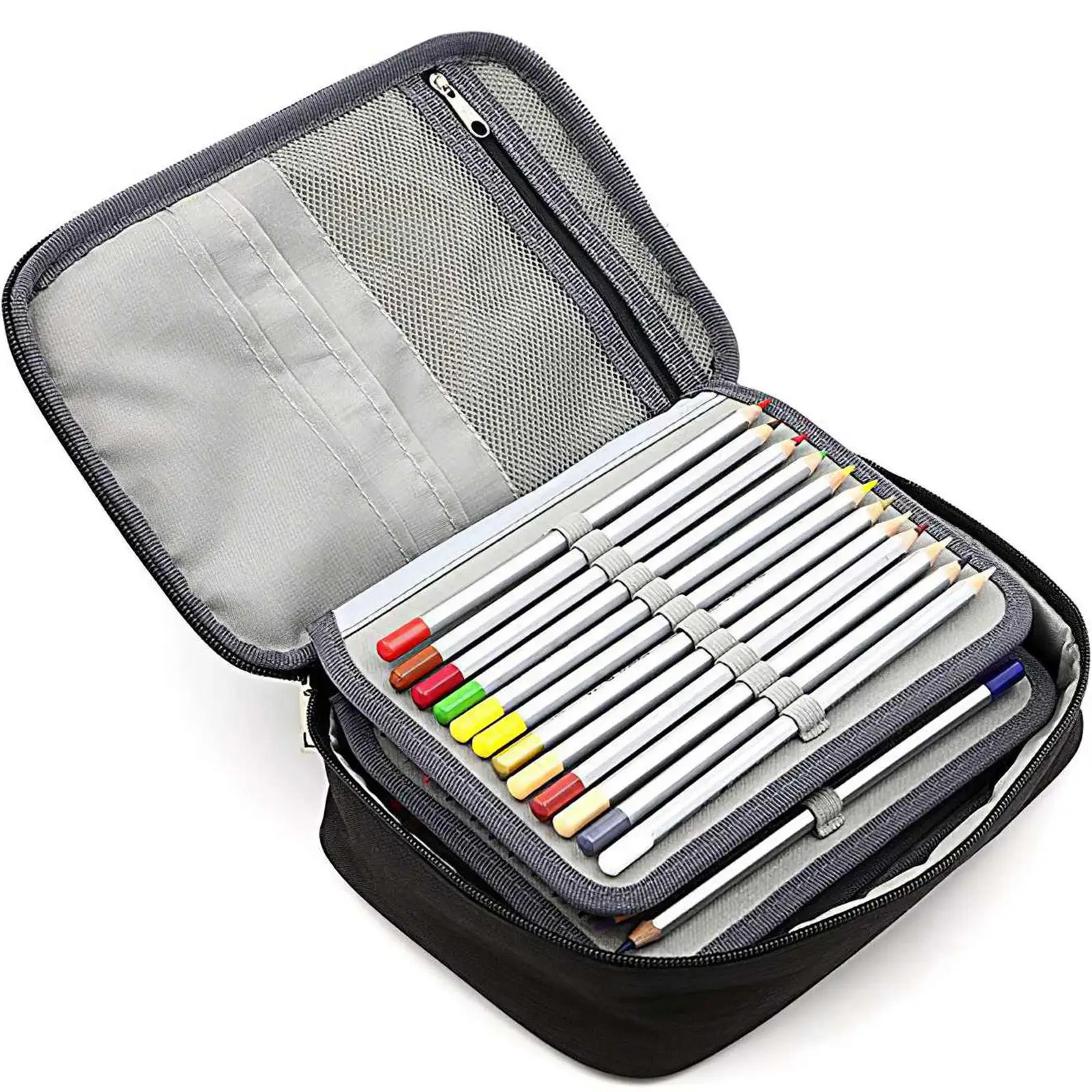 

2021 Hot 72 Color Hole Fine Art Painting Pencil Case Student Stationery Bag Pencil Storage Bag Pen Curtain Stationery Box