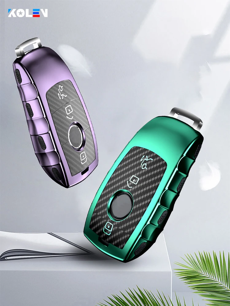 Чехол для автомобильного ключа с узором из углеродного волокна чехол Mercedes Benz E S