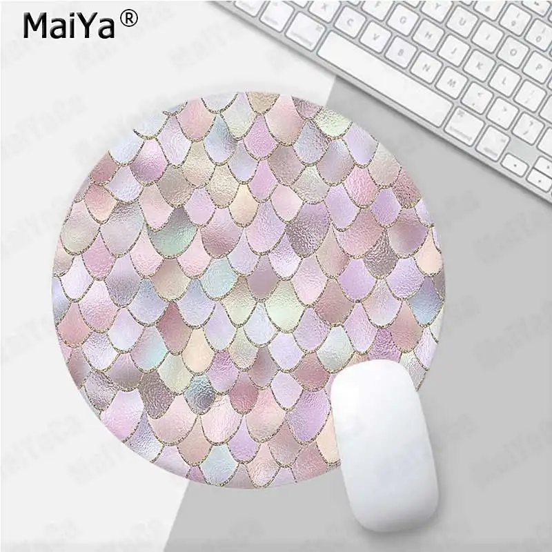 MaiYa розовый и синий Модный Блестящий игровой коврик для мыши с русалочкой мягкие