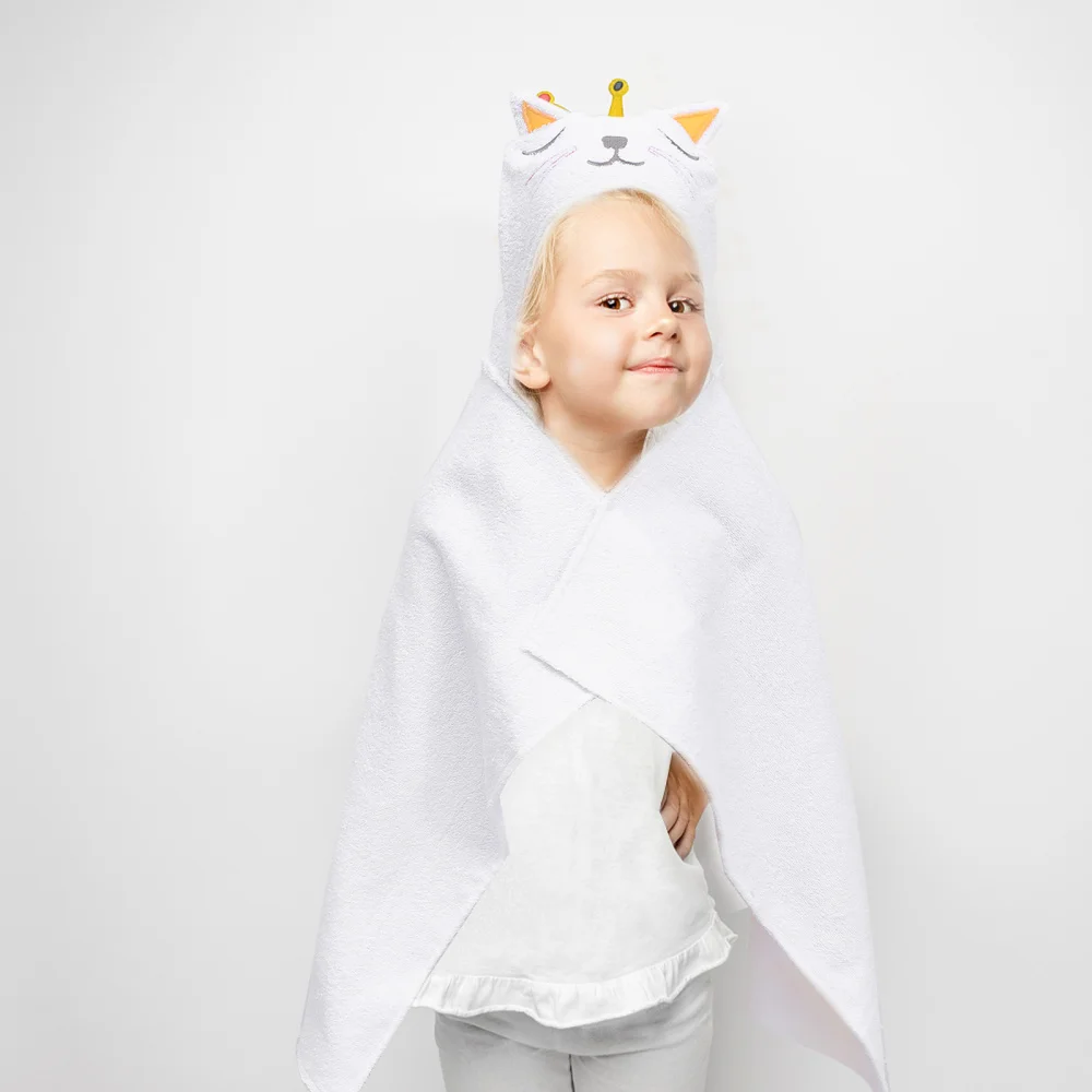 

Cartoon Hooded Baby Bath Towel Absorbent Cotton Shower Bathrobe for Kids Newborn