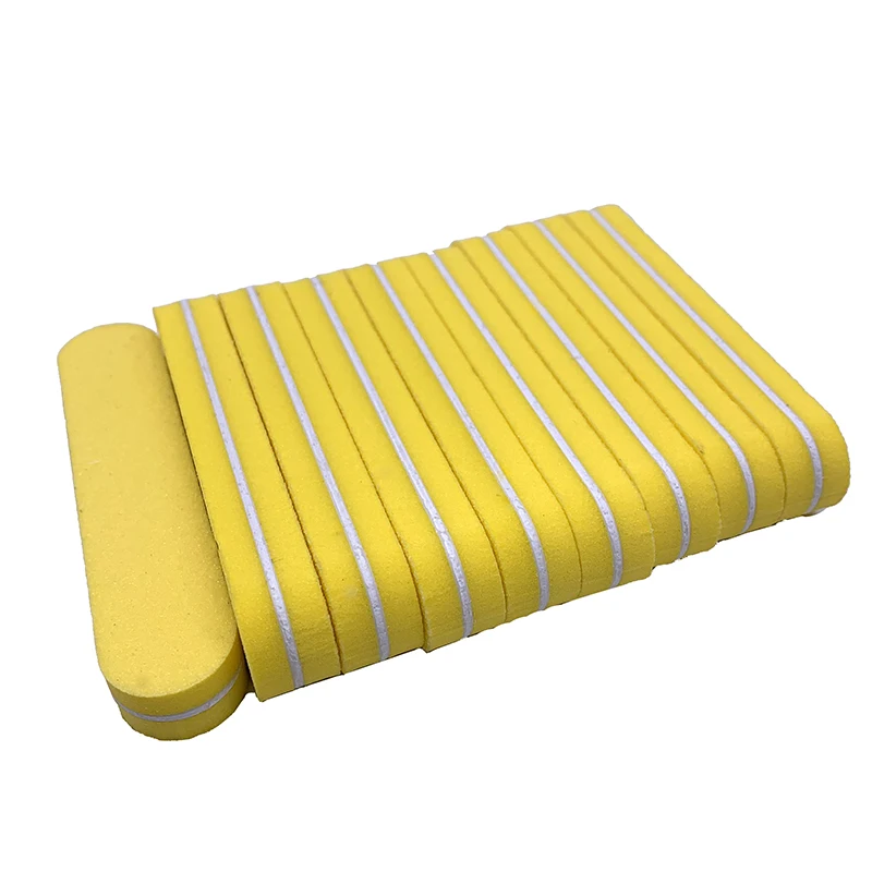 Yellow 20 шт./лот красочная Губка для полировки ногтей блок двухсторонняя моющаяся шлифовальная Полировка Шлифовка мини пилки для ногтей маникюрные инструменты - Цвет: Yellow