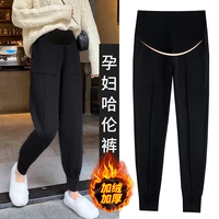 women warm winter maternity clothes thickening pregnancy trousers clothing velvet maternity leggings pants for pregnant