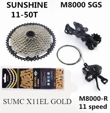 DEORE XT M8000 комплект горного велосипеда MTB 1x11-скоростной 46T 50T SL+ RD+ ZRACE/SUNSHINE+ SUMC X11 M8000 переключатель заднего хода