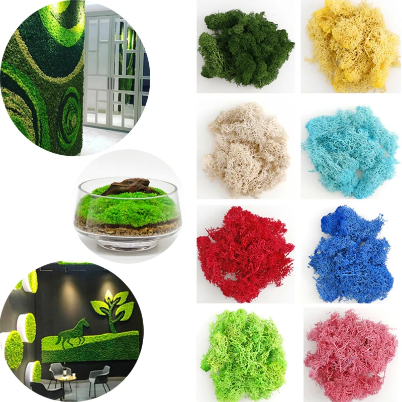 

1 Bag Artificial Immortal Moss Multi-color DIY Antler Moss Micro Landscape Artificial Moss Simulation Green Plant Grass
