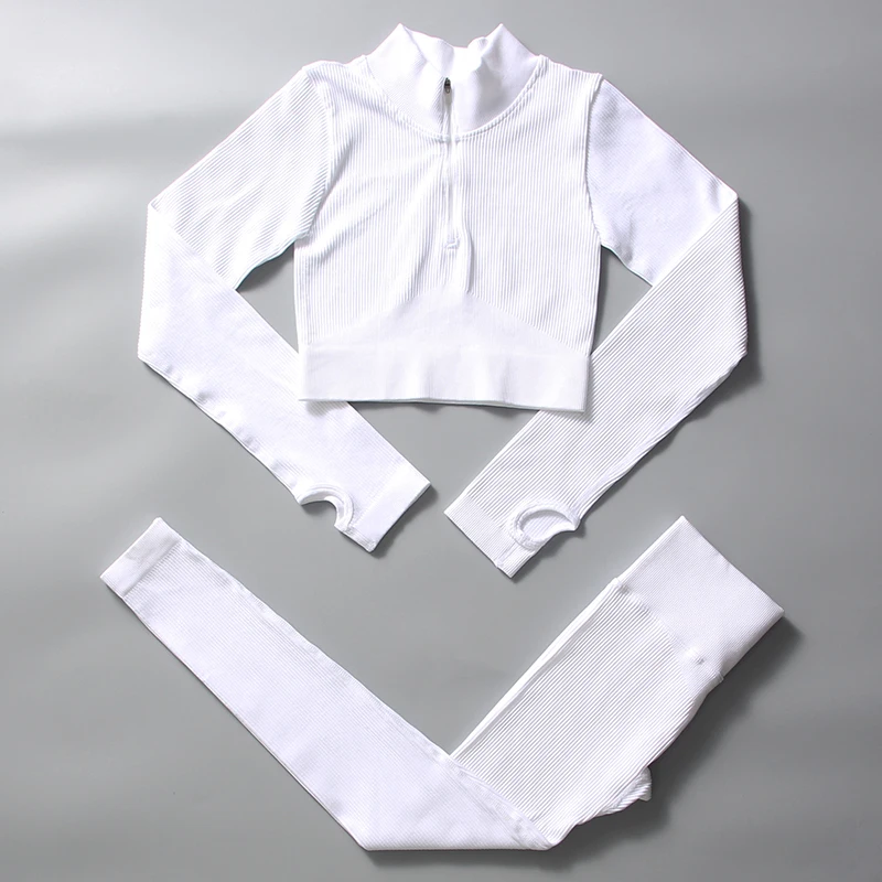 Женский спортивный костюм из 2 предметов с винтовым узором женские Леггинсы для