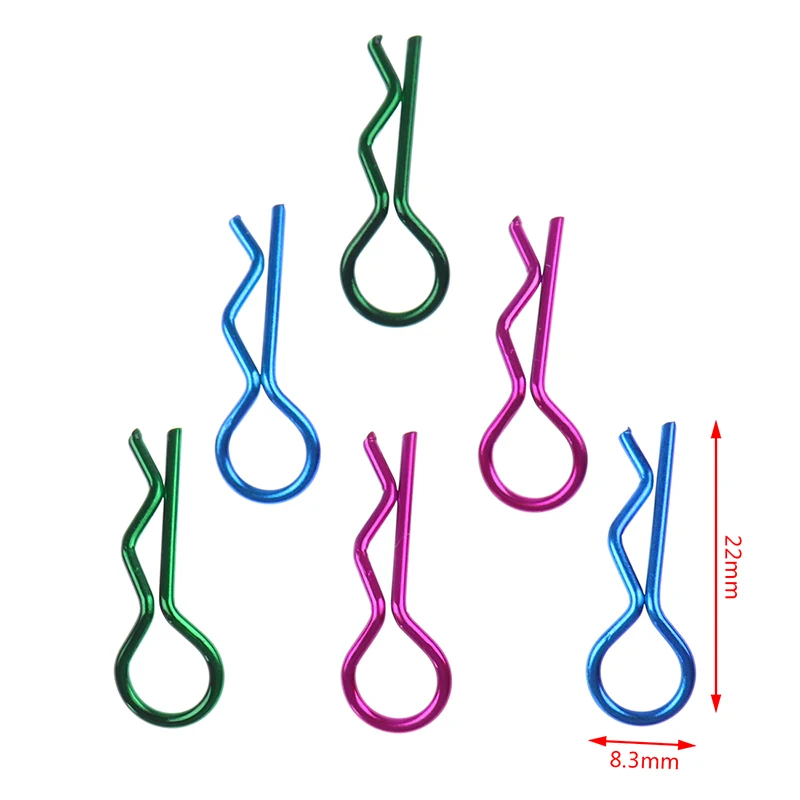 

10pcs Stainless Steel Body Clips R Pin Shell For Redcat HSP 1/10 RC Car Parts
