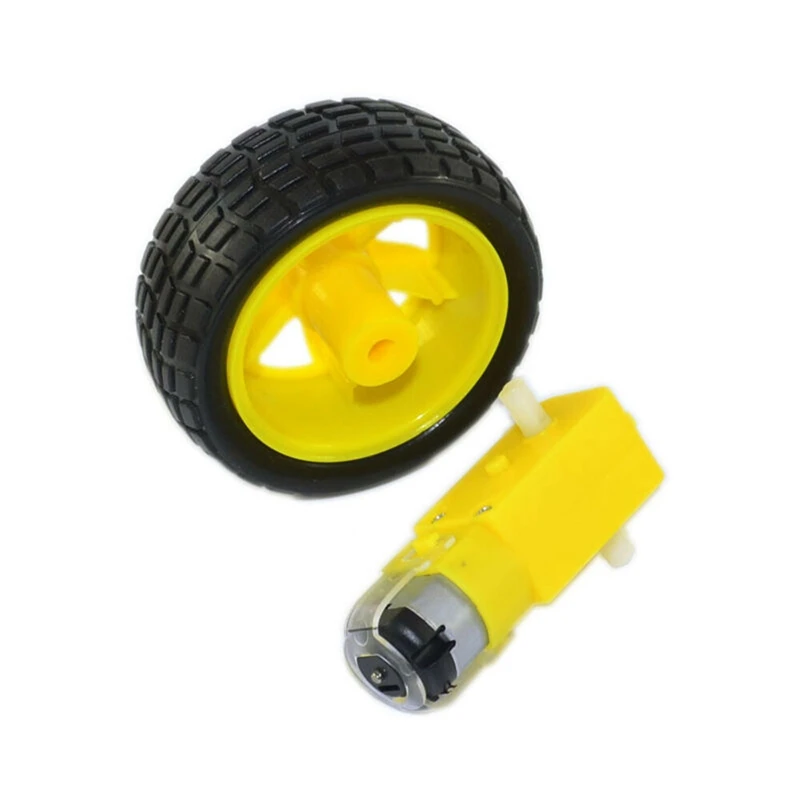 Для Arduino Robot Plastic Tire Wheel с DC 3-6V мотор-редуктор 1/2/1 Набор для |