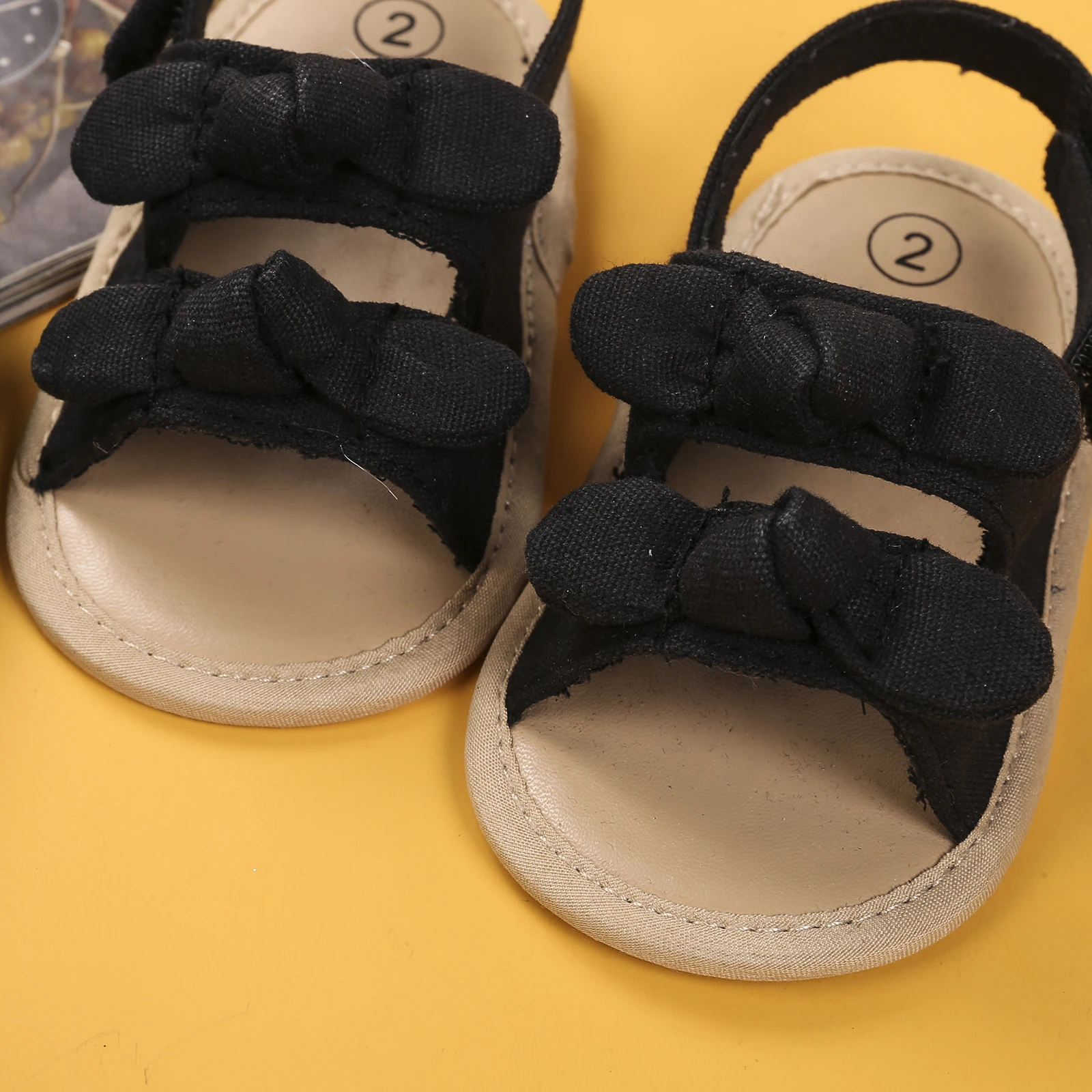 Босоножки для маленьких девочек нескользящая обувь на мягкой подошве однотонные