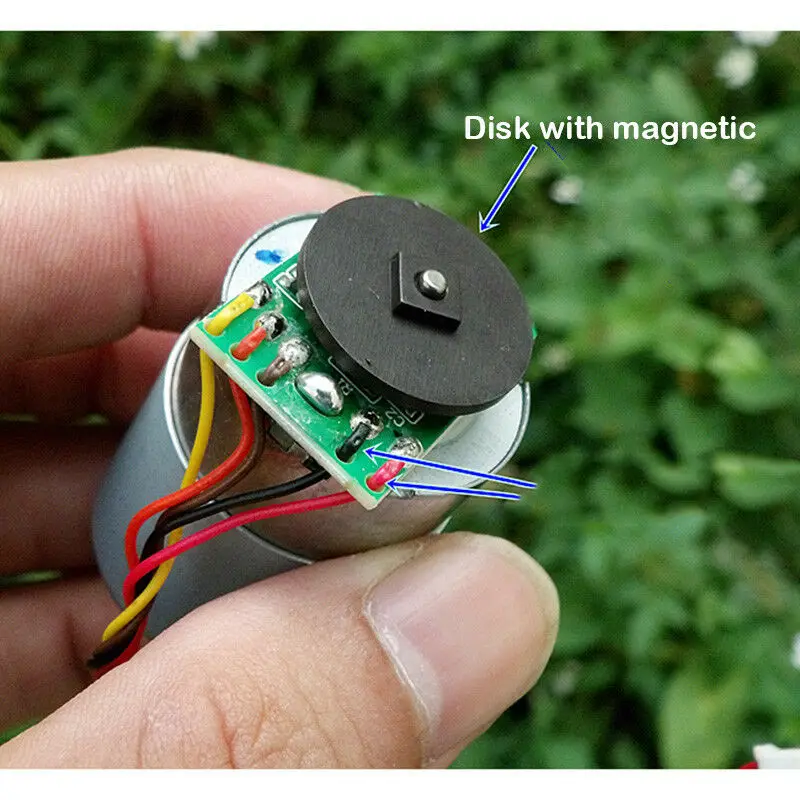 Новый двигатель постоянного тока 12-24 В с медной шестерней и датчиком скорости