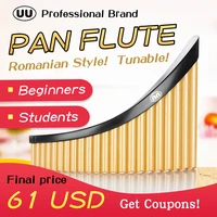 uu pan flute 22 pipes panpipes g key tunable flauta abs plastic romanian base panflute professional pan pipe musical instrument