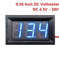 0 56 digital voltmeter dc 4 5v to 30v digital voltmeter voltage panel meter redblue for 6v 12v electromobile motorcycle car