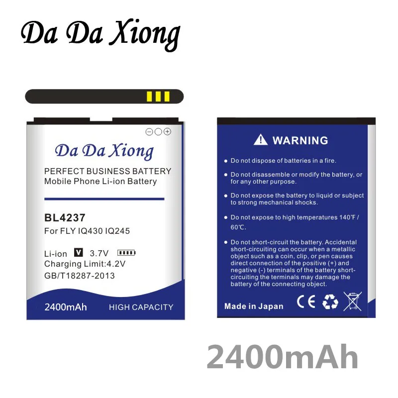 Аккумулятор Da Xiong 2400 мАч BL4237 для FLY IQ245 IQ246 IQ430 Wiko OZZY / Explay N1 аккумулятор телефона|battery