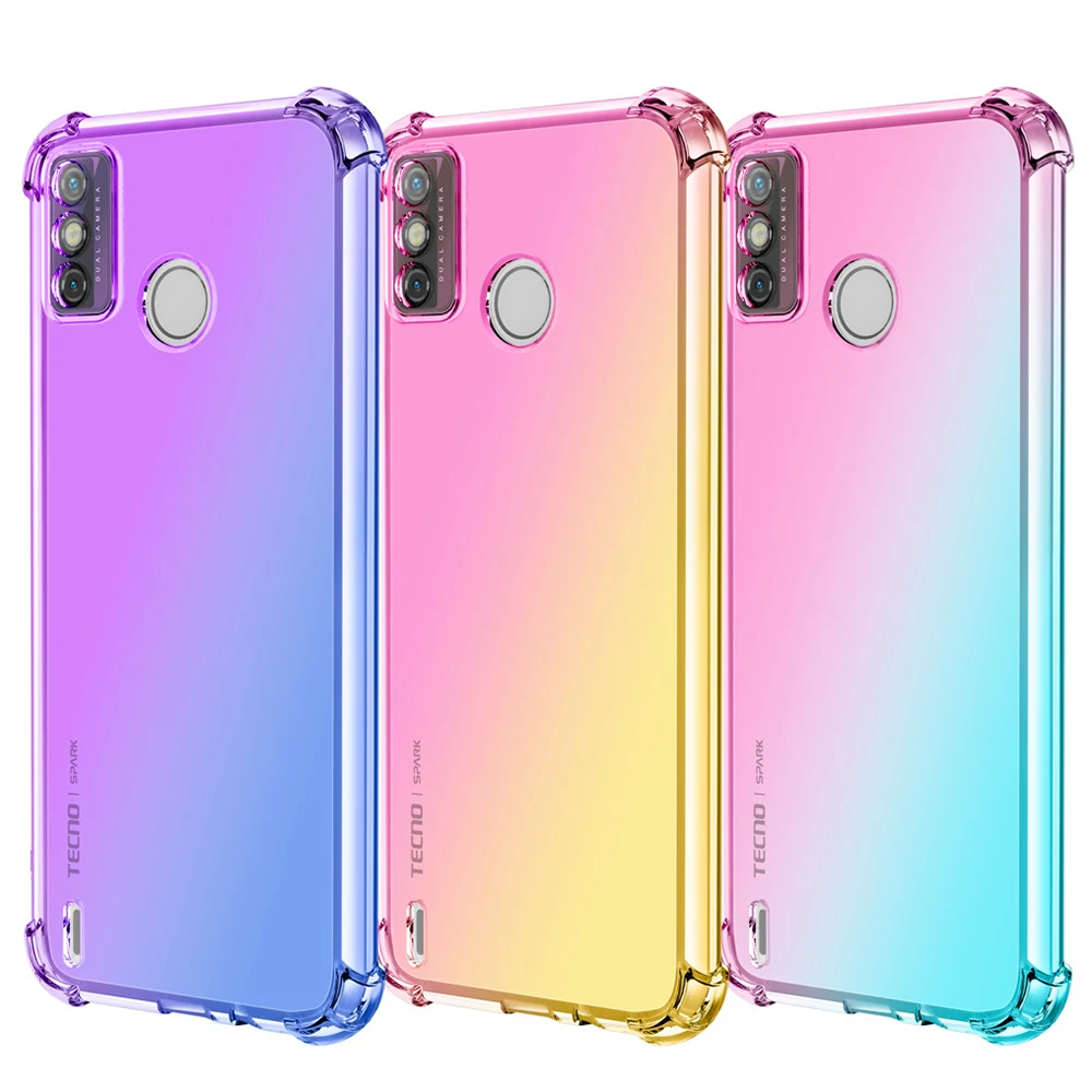 Противоударный силиконовый чехол для телефона Tecno Spark 5 6 Air 7 Pro 8 P 8P 4 GO 2020 Camon 17 12 15 16