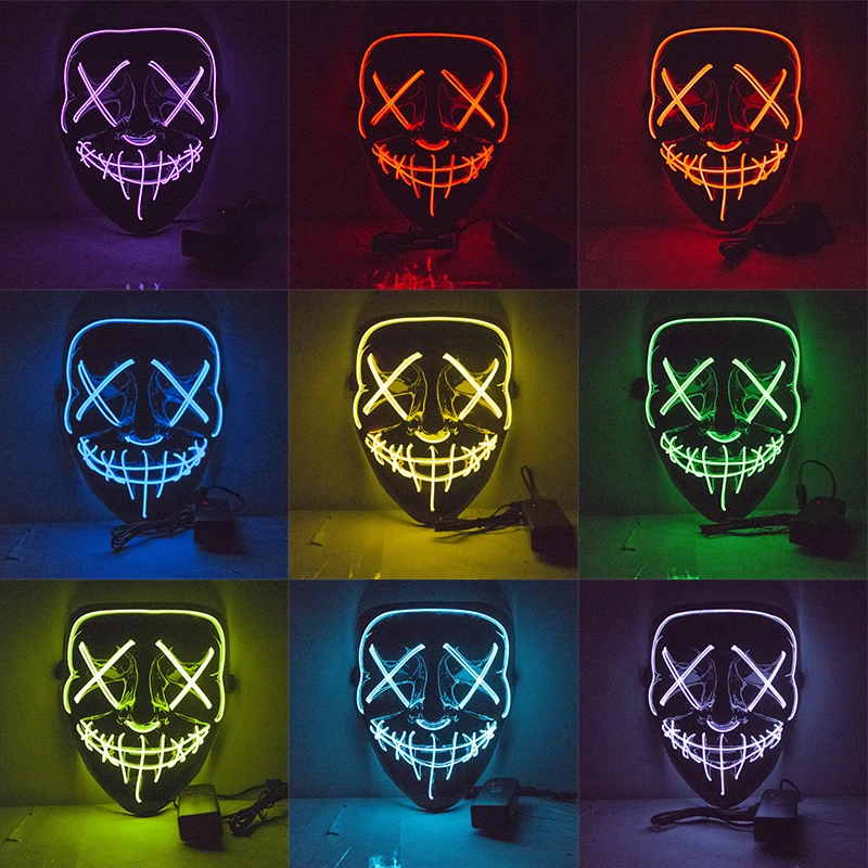 Светящаяся маска Patygr на Хэллоуин светодиодсветодиодный подсветильник ка