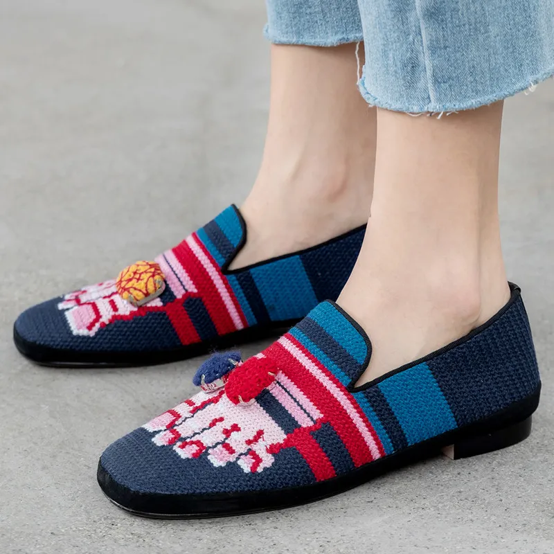 2020 новые Лоферы без застежки обувь с пятью пальцами тонкие туфли плетеными