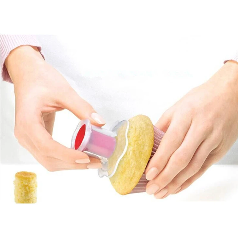 Кухня Торт ядро Remover торт Плунжер для кексов корер комплект украшения