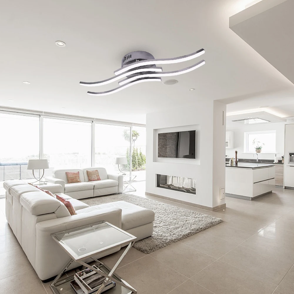 $14.97 12W 18W 24W LED Ceiling Light Ceiling Lighting Aluminium Wave Shape Modern Ceiling Lamp for room living room Decoration 85-265V