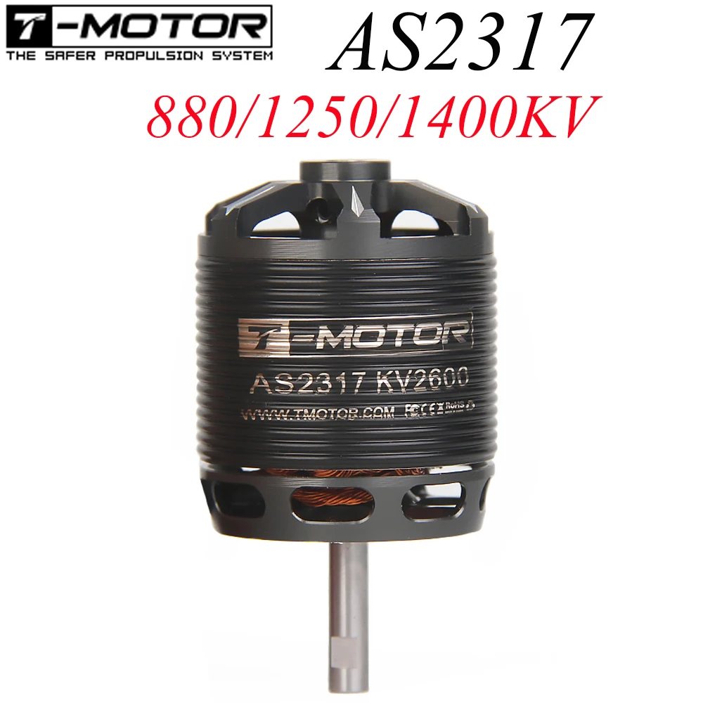 

T-MOTOR AS2317 Long Shaft KV880 1400KV KV1250 Brushless Motor For Hybrid Vertical Take-off Landing UAV