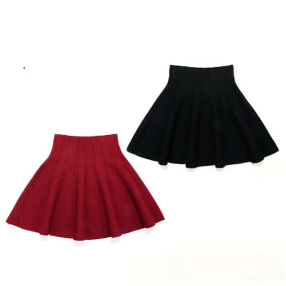 2020 детская одежда для маленьких детей вязаная юбка школьниц плиссированная