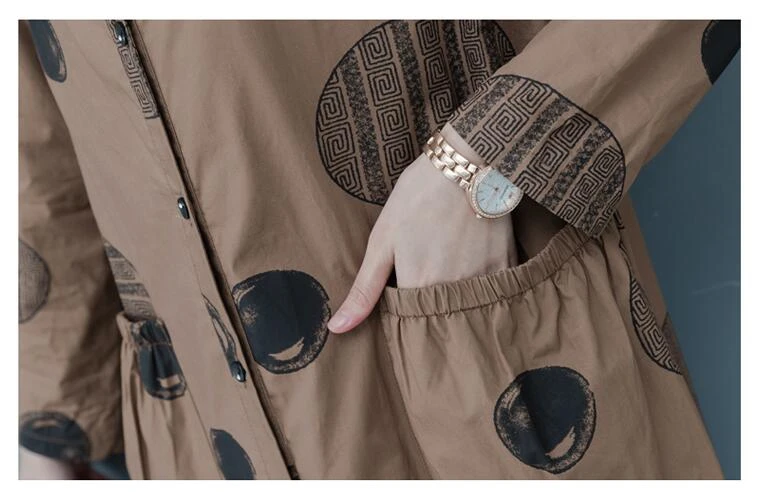 

#3597 Print Trench Coat Women Black Red Brown Korean Fashion Thin Casual Windbreaker Plus Size 4XL Long Duster Coat Womens Slim