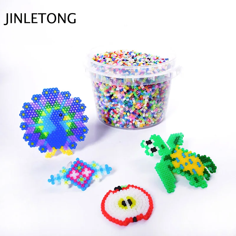 

JINLETONG 2000Pcs/barrel 2.6mm Hama Beads 3d puzzle Mini Fuse Ironing Beads Diy Kids Educational Toys Unisex puzzles for kids