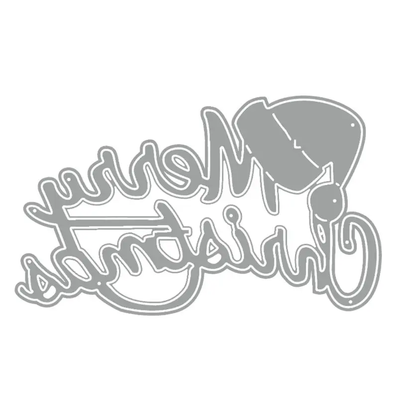 Шапка &quotСчастливого Рождества&quot металлический Трафаретный вырубной штамп