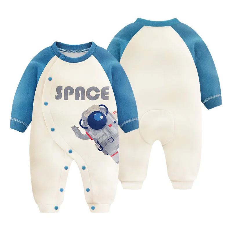 Комбинезон для маленьких мальчиков и девочек хлопковый комбинезон с длинными