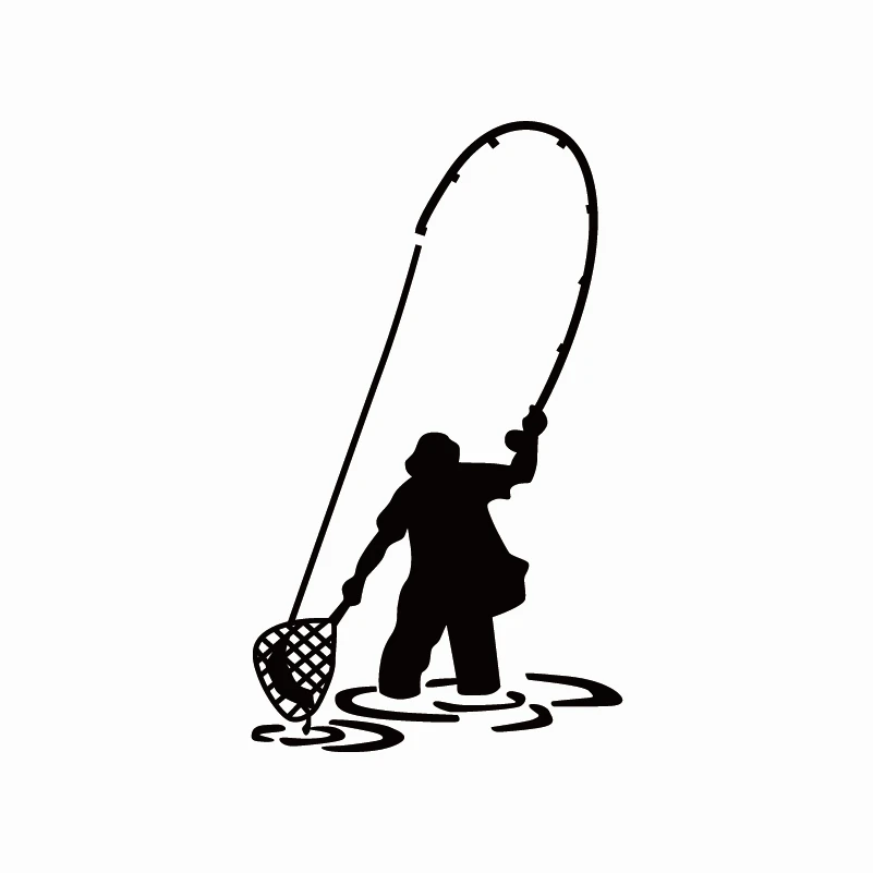 

Car Sticker Fly Fishing Fisherman Trout Fish Funny Automobiles Motorcycles Exterior Accessories Vinyl Decals for Bmw Audi Ford