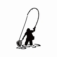 car sticker fly fishing fisherman trout fish funny automobiles motorcycles exterior accessories vinyl decals for bmw audi ford