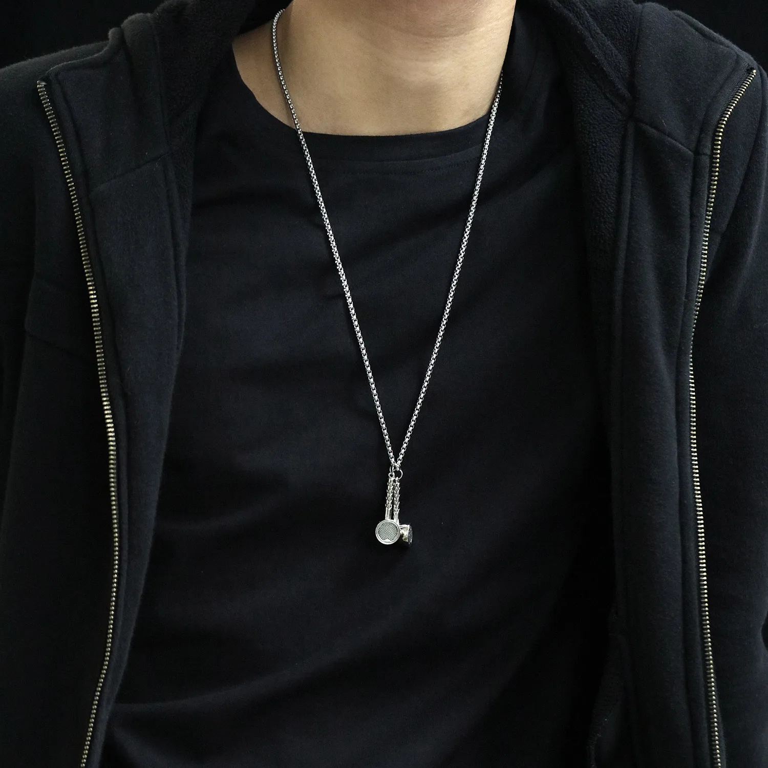 JIALY Европейская мода Панк наушники Очаровательная подвеска из нержавеющей стали